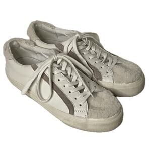 Madewell MWL Sidewalk Sneakers Sherpa Leather Unisex Style Low Top W 8 M 6.5